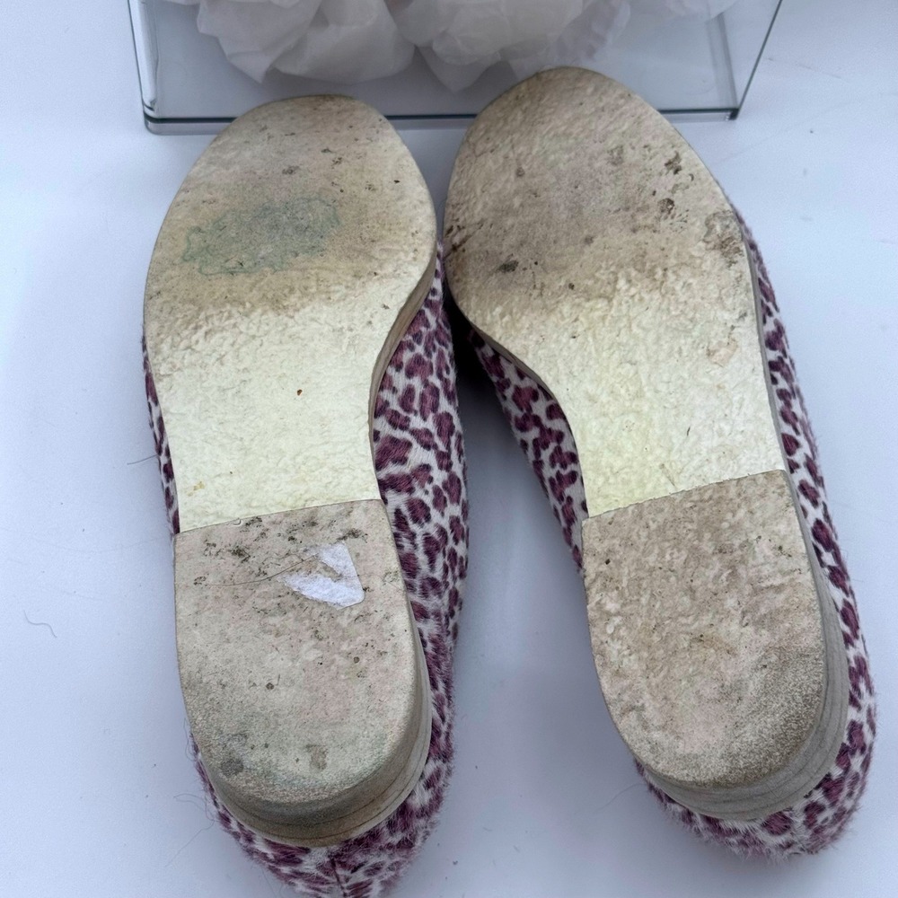 Bottega Veneta Purple Leopard Calf Hair Loafers Pony Hair Shoes 22356 IT 35 US 5 - Picture 2 of 5
